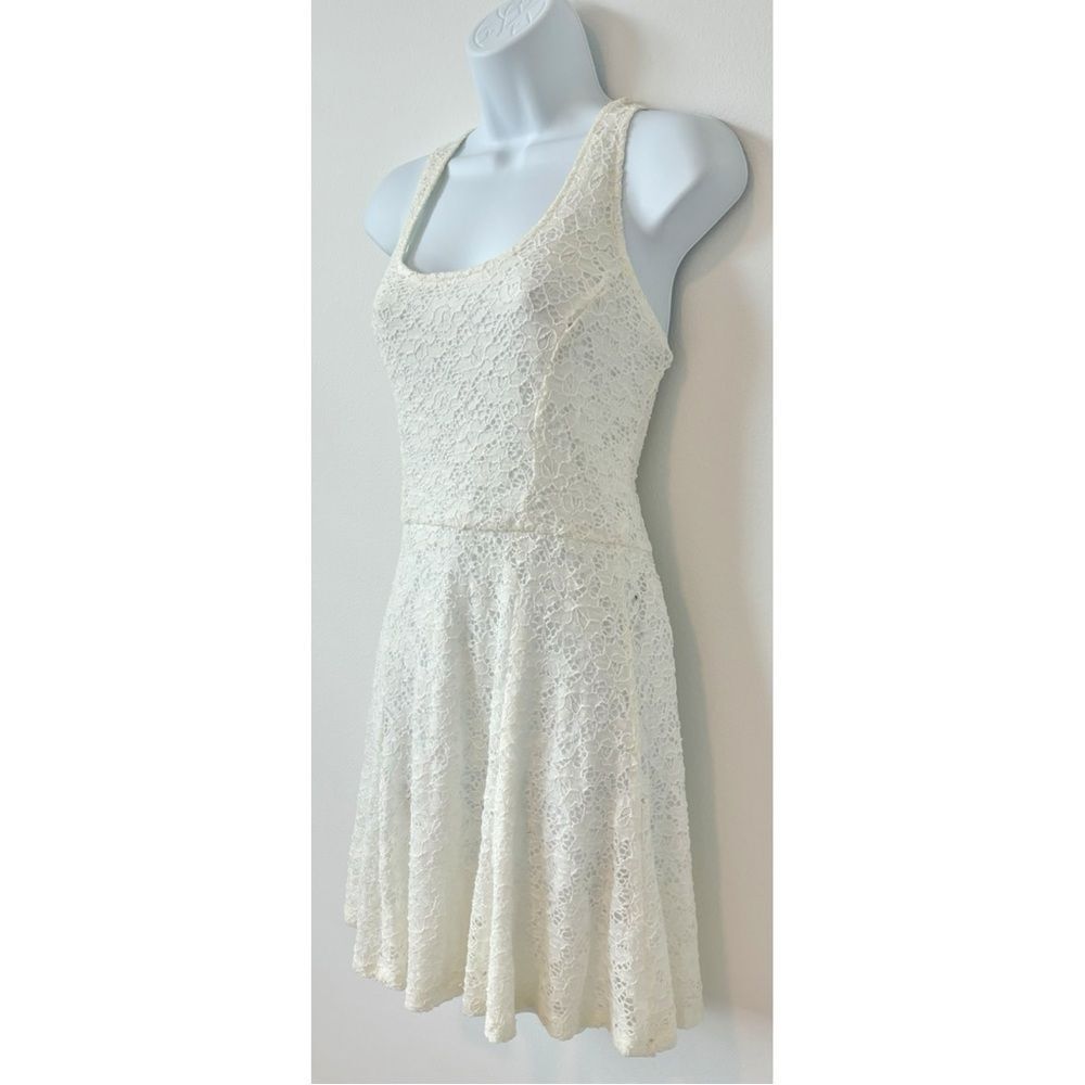 NWT Jessica Simpson Lace Lined Cloud Dancer Dress Womens Size Medium - Picture 3 of 12